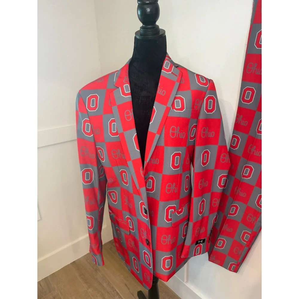 Tellum + Chop Ohio State Suit 42 Jacket 38x36 Pants Game Day Tailgate NWT